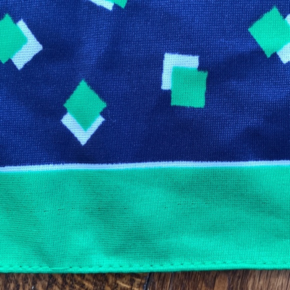 Unbranded | Pair of Blue, White & Kelley Green Triangle Scarves - Picture 2 of 5